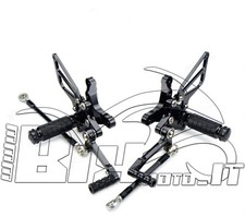 PEDANE ARRETRATE REGOLABILI DUCATI 848 EVO 1098 1198 S R IN ERGAL NERO