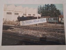 Fotografia Locomotiva a vapore FS Gr 740.254 e carrozze Centoporte livrea Grigio