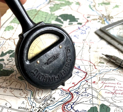 Mappa curvimetro militare