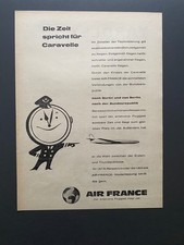 Air France Il Tempo Parla Per Caravelle 1961 Pubblicità Vintage Pubblicità