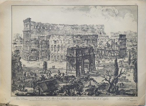 Stampa piranesi pinelli - pinelli, epoca