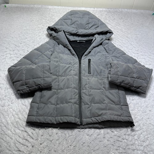 Zara puffer jacket silver - zara,
