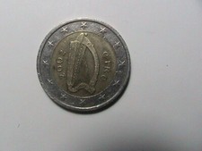 RARA MONETA DA DUE EIRE CON ARPA IRLANDESE ANNO 2002