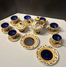 Set da tè vintage Maiolica Italia ceramica arte 20 pezzi