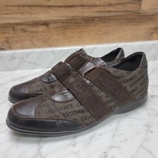Men's 7.5-8 41 Ugo Arci UgoArci 54 Italian Italy Monogram Shoes Loafers Slip-On