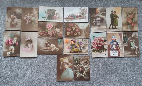 French antique cards - x,