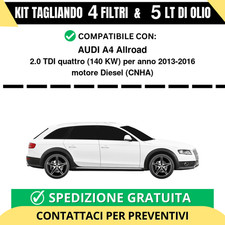 Tagliando per AUDI A4 Allroad 2.0 TDI quattro 140 kw Diesel 2013-2016 - 5 Lt ...