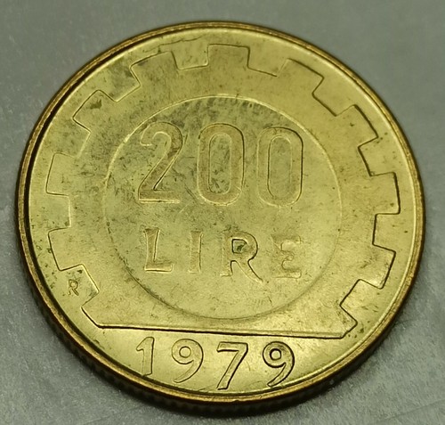 Rara 200 lire del 1979 - 1979, testa