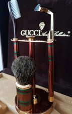Gucci da barba Rasoio + PENNELLO + spazzolino VINTAGE Nos Nuovo In Scatola 