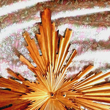 Raggiera napoleta in metallo dorato fine 800