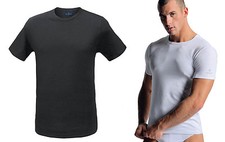 3 PEZZI T-SHIRT NAVIGARE MEZZA MANICA UOMO COTONE ELASTICIZZATO 570 MAGLIA INTIM