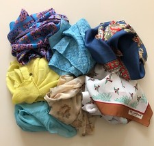 LOTTO NR. 7 FOULARD/SCIARPINE VINTAGE 100% PURA SETA E NON 