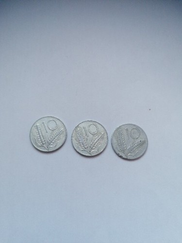 Moneta italia lire - italia, 10