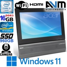 PC All In One Acer Z431 Windows 11 SSD 960GB Core i3-550 16GB LCD 21,6" ALLInOne