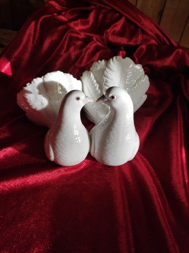 Coppia colombe porcellana - coppia,