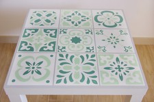 Tavolino caffè maioliche cementine design rètro decoro stile mediterraneo puglia