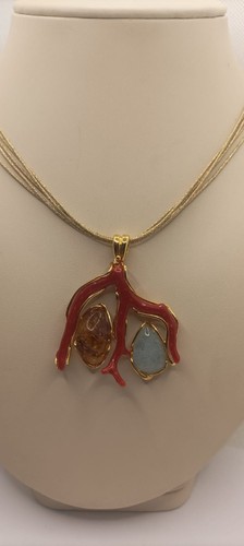 Ciondolo argento con ramo - in,
