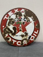Insegna tabella targa bombata smaltata Texaco Motor Oil