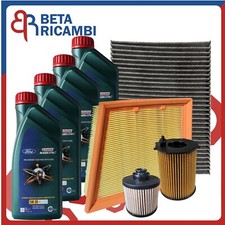 Kit Tagliando Per Ford Fiesta VII Ecosport 1.5 TDCi 4 Filtri 4 Olio 5W30 Castrol