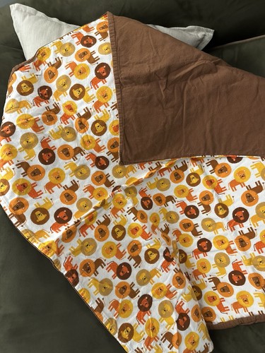 Coperta bambino flanella leoni