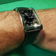 Orologio Emporio Armani AR-0209 quarzo uomo classic rettangolare quadrante nero