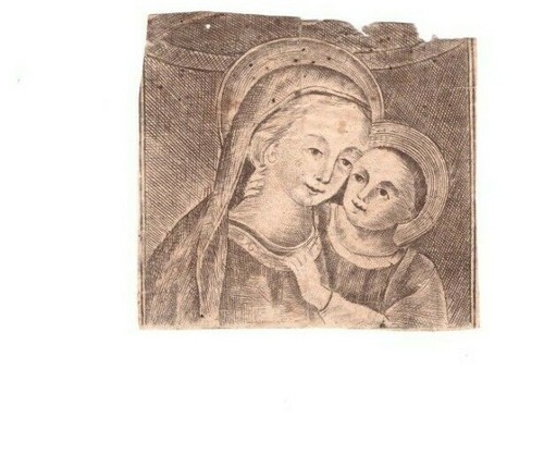 Madonna con bambino - con, santino