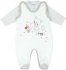 Set Pagliaccetto per neonati, mamma orsa col cucciolo, taglia 56, 