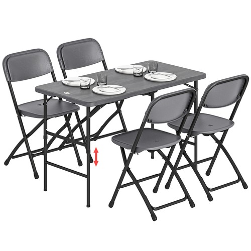 Outsunny set tavolo regolabile - set,
