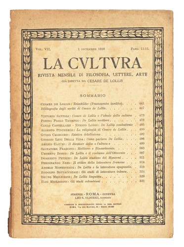 Cultura rivista mensile di - cultura.,