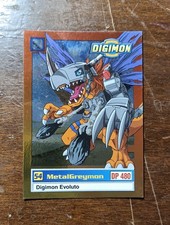 Carta Digimon Rara Metalgreymon Holo S6/8 1999 Italiana