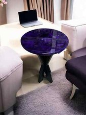 Tavolino da caffè bar rotondo Amythest con gambe in ferro lussuoso bancone scrivania mobile