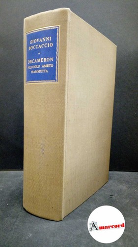 Giovanni boccaccio decameron - boccaccio.,