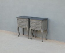 Coppia di comodini mobiletti st.provenzale laccati bicolore Shabby Chic, '900!