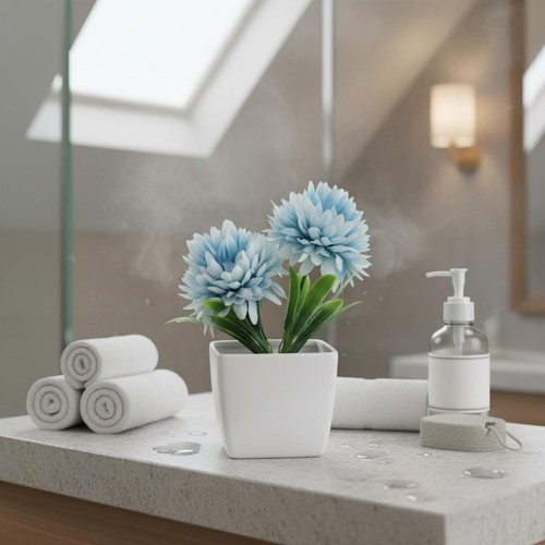 Vasetto con fiori artificiali - vasetto,