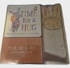 Time for a Hug  Book and Blanket set Baby Lovey Gershator Bunny Rabbit NIP