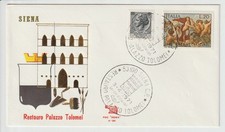 SIENA - 1971 - BUSTA CON ANNULLO FILATELICO PER RESTAURO PALAZZO TOLOMEI