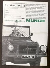 Brochure Auto Union DKW Munga - 1960 ca.