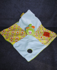 Doudou Plat Oiseau Souris Bleu