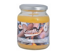 Candela alla Citronella in Barattolo di Vetro con Tappo - Stile Retrò - 36 Ore