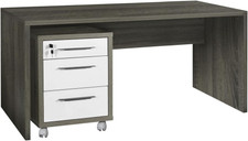 | Scrivania E Cassettiera Con