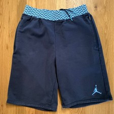 Pantaloncini da basket Nike Air Jordan da uomo blu navy medi con coulisse bordo a zigzag