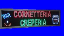 INSEGNA A LED 125x45 CON SCRITTO CORNETTERIA CREPERIA BAR