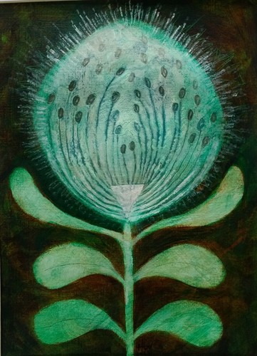 Quadro originale fiore - , verde