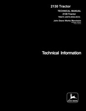 Manuale uso e manutenzione trattore John Deere 2130 riparazione officina libretto tecnico