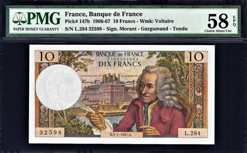Francia franchi 1 1967 - 10, 5-1-1967