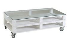 Tavolino in legno 120x50 con Pallet Bancali EUR  EPAL arredamento con ruote