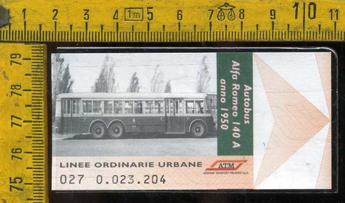 Biglietto atm tram - tram, milano