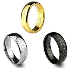 Anello HOBBIT Acciaio collezione SIGNORE degli ANELLI oro argento nero