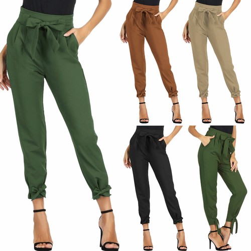 Pantaloni donna fiocco vita