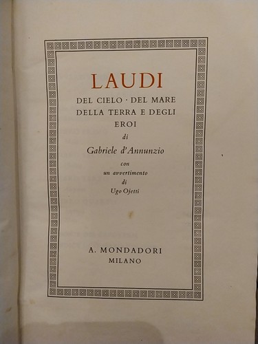 Laudi del cielo mare - , della